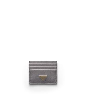 Prada Saffiano Leather Card Holder - White