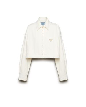 Prada Denim Blouson Jacket - White
