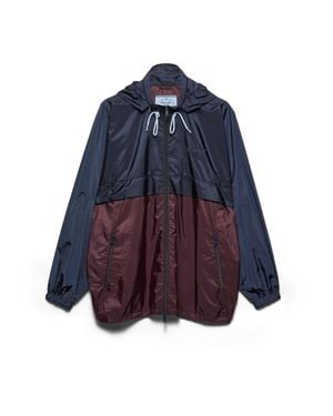 Prada Lightweight Re-Nylon Blouson Jacket, Royal/Garnet - Blue