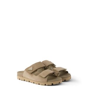 Prada Suede Band Sandals, Desert - Multicolor