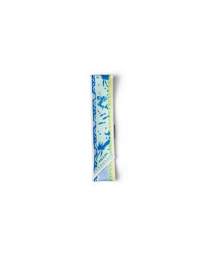 Prada Printed Silk Twill Skinny Scarf, Astral/Aquamarine - Blue