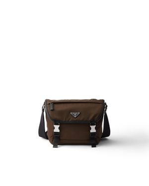 Prada Re-Nylon And Saffiano Leather Shoulder Bag - White