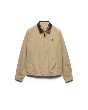 Prada Cotton Bomber Jacket - Natural