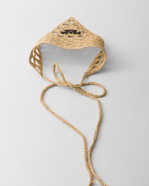 Prada Crochet Bandana - White