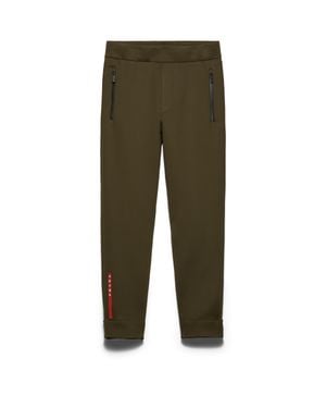 Prada Technical Fabric Joggers With Heat-Sealed Taped Seams - Green