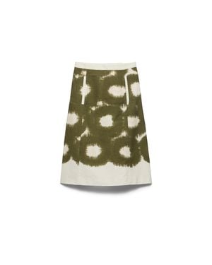 Prada Jupe En Toile Imprimée, Femme, Taille - Vert