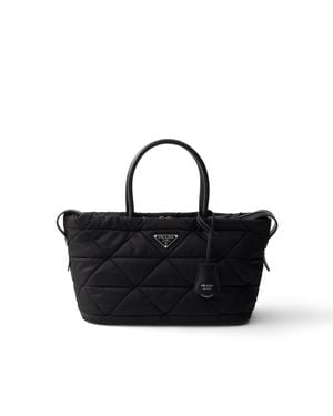 Prada Medium Padded Re-Nylon Tote Bag - Black