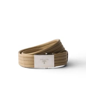 Prada Fabric Belt, Camel - Multicolour