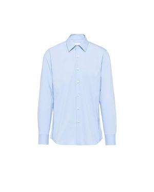 Prada Camicia Popeline Stretch Shirt - Blue