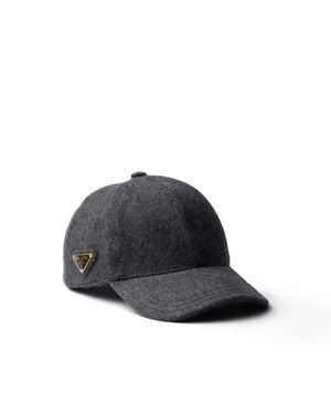 Prada Loden Fabric Baseball Cap - White