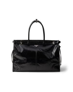 Prada Bonnie Leather Tote Bag - Black