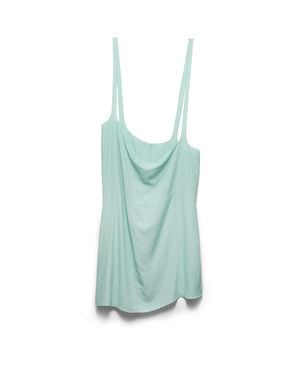 Prada Crepe Skirt With Suspender Straps - Blue