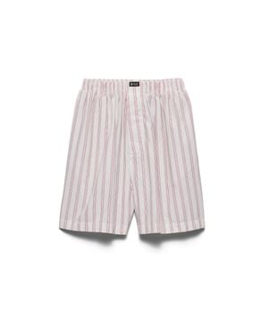 Prada Poplin Bermudas - White