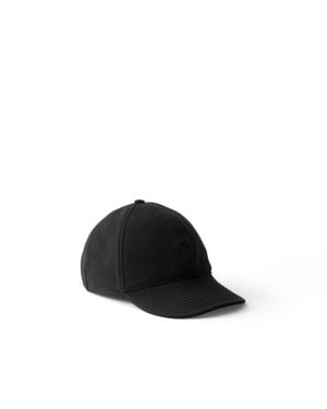 Prada Old Piqué Baseball Cap - Black