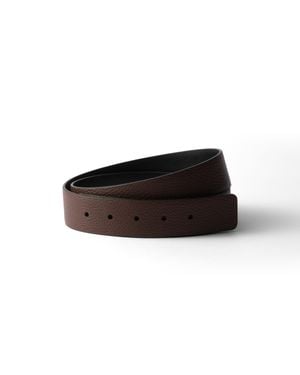 Prada Leather Belt Strap - White