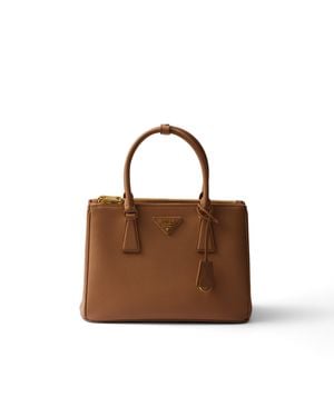Prada Galleria Medium Saffiano Leather Bag - Brown