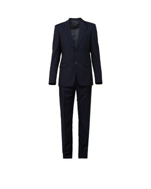 Prada Single Breasted Wool And Mohair Suit - Blue