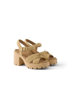 Prada Sandales En Crochet, Femme, Taille - Métallisé