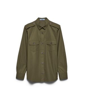Prada Cotton Poplin Shirt, Forest - Green
