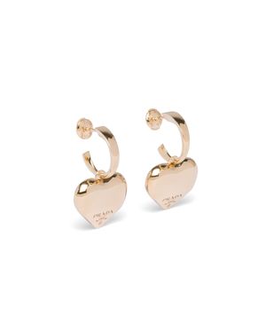 Prada Eternal Gold Drop Earrings In Yellow Gold - Natural