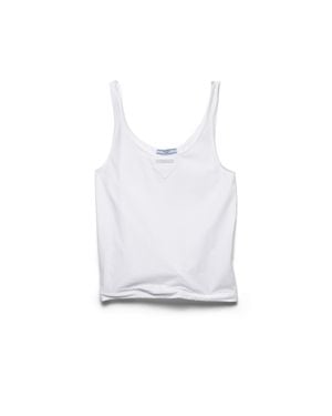 Prada Cotton Jersey Tank Top - White