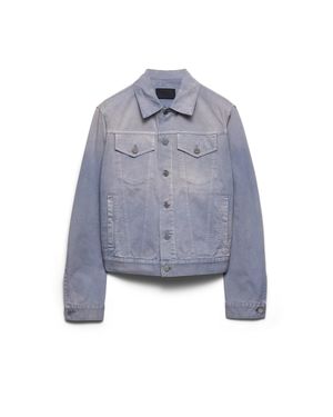 Prada Gabardine Blouson Jacket - Blue