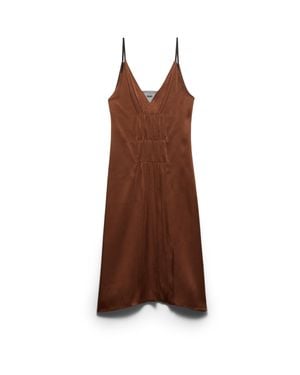Prada Satin Crepe Dress, Tobacco - Brown