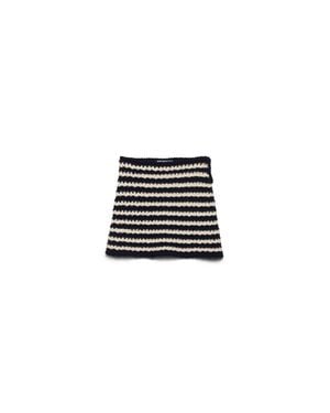Prada Cotton Crochet Miniskirt - White