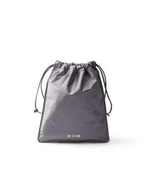 Prada Wish Pouch Aus Seidenduchesse, Damen - Grau