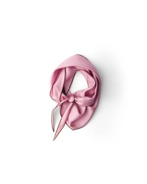 Prada Printed Twill Scarf - Pink