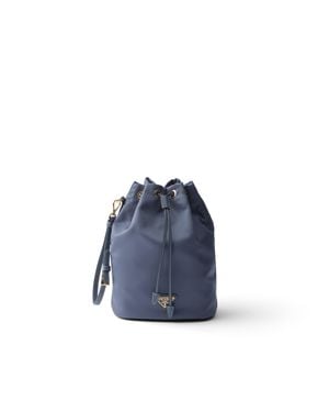 Prada Pouch Aus Re-Nylon, Damen - Blau
