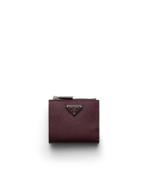 Prada Small Saffiano Leather Wallet - Purple