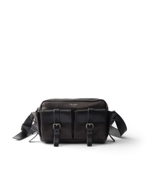 Prada Route Leather Shoulder Bag - Black