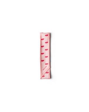 Prada Printed Silk Twill Skinny Scarf, Alabaster - White