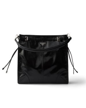 Prada Bonnie Leather Shoulder Bag - Black