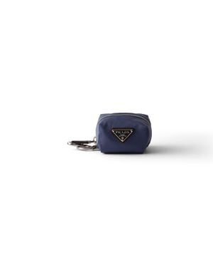 Prada Re-Nylon And Leather Mini-Pouch - Blue
