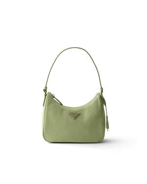 Prada Re-Edition 2005 Nubuck And Saffiano Leather Mini-Bag - Green