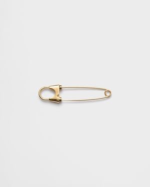 Prada Metal Brooch - White