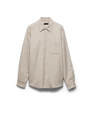 Prada Cashmere Shirt, Limestone - White
