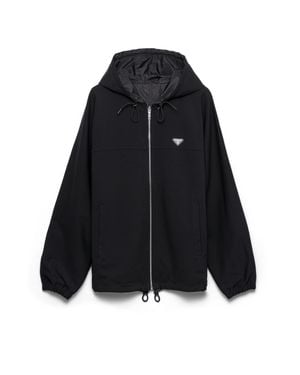 Prada Technical Fleece Hoodie Jacket - Blue
