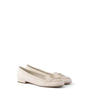 Prada Leather Loafers - White