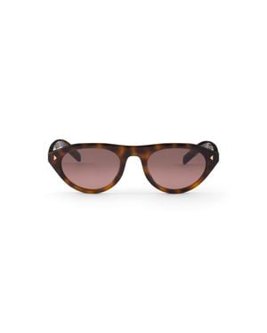 Prada Sonnenbrille Mit Der Ikonischen Metallplakette, Damen - Mehrfarbig
