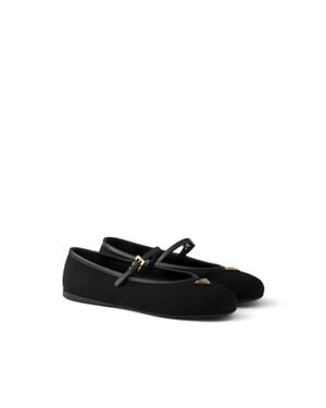 Prada Fabric Ballerinas - Black