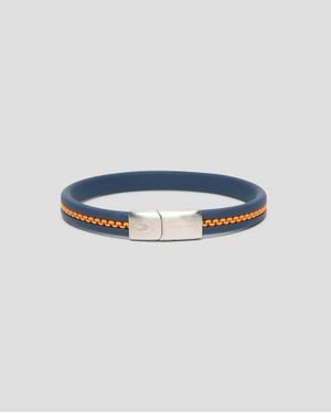 Psycho Bunny Link Rubber Bracelet - Blue
