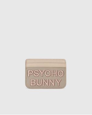 Psycho Bunny Leather Card Case - White