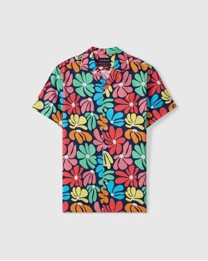 Psycho Bunny Mentz All Over Print Shirt - Red