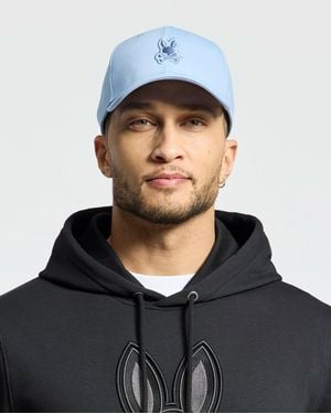 Psycho Bunny New Castle Embroidered Graphic Baseball Cap - Blue