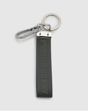 Psycho Bunny Woven Tab Keychain - White