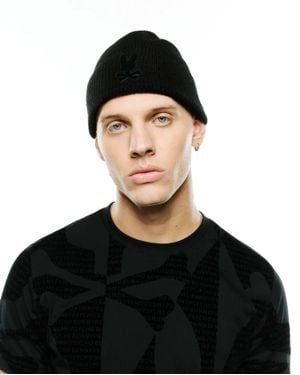 Psycho Bunny Leighton Merino Beanie - Black