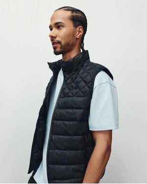 Psycho Bunny Emerik Quilted Puffer Vest - Black